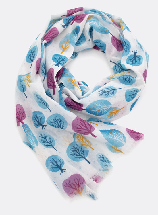 Organic Cotton scarf, blue